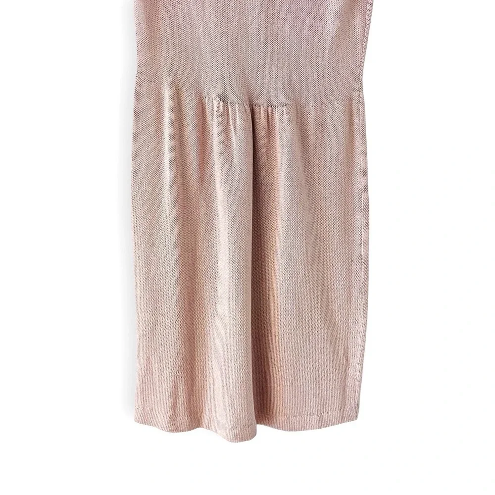Vintage Don‎ Sayres Wellmore Sweater Dress Small Pink Sequin Beaded Floral